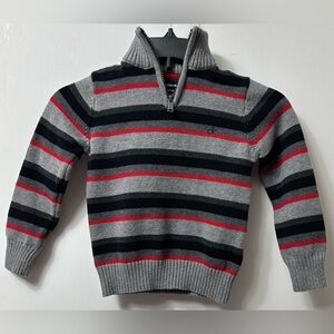 Calvin Klein Boys Gray and Black Striped Sweater
Size Small 4
Like new